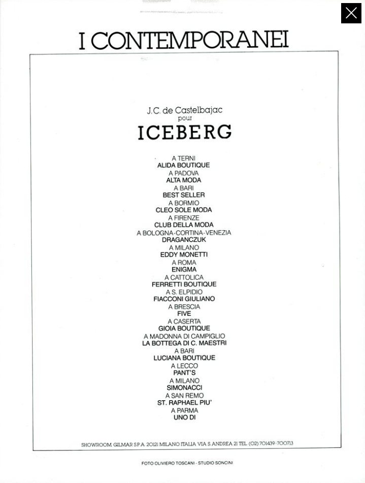 Toscani Iceberg Spring Summer 1985 01