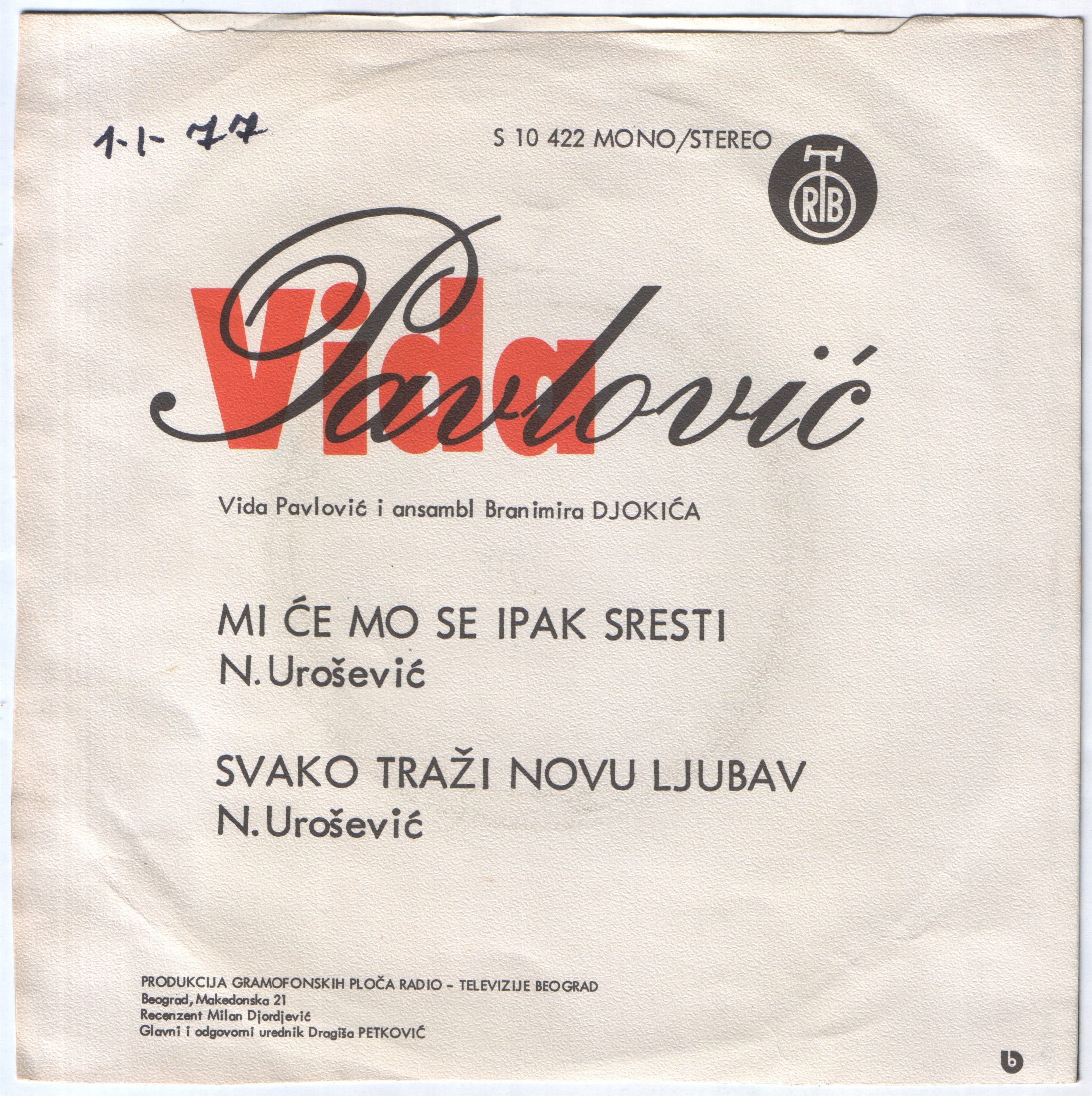 Vida Pavlovic 1976 Z